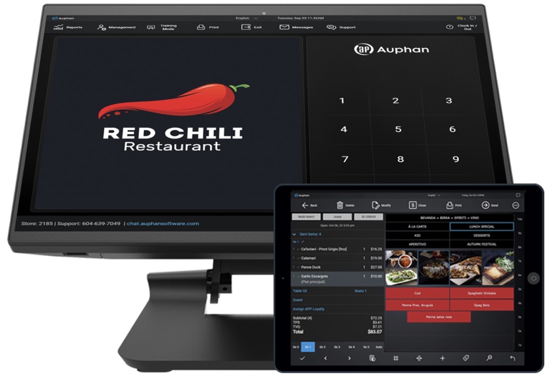Auphan restaurant POS and tablet